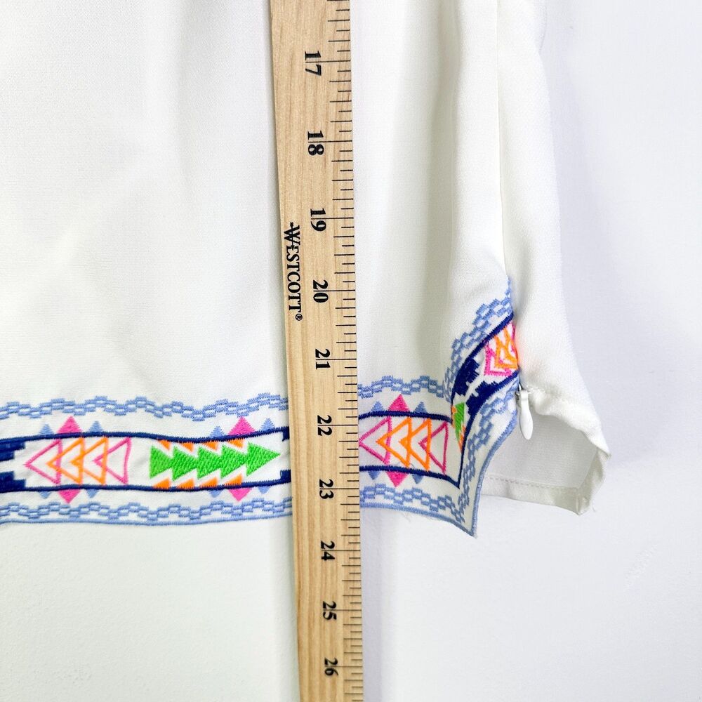Lulumari Anthropologie Top Women L White Embroidered Sleeveless Open Back NWOT - Picture 8 of 9